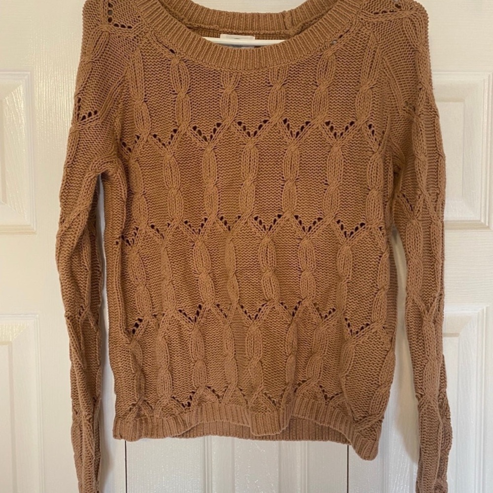 Cable Knit Tan Sweater